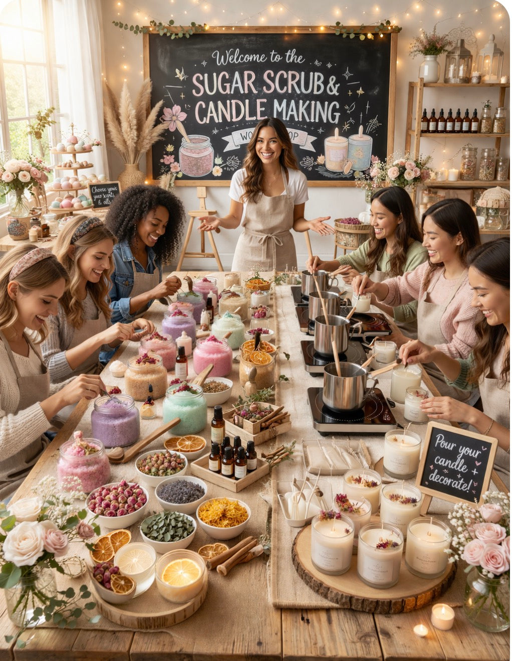 Candle & Sugar Scrub Making Workshop Experience