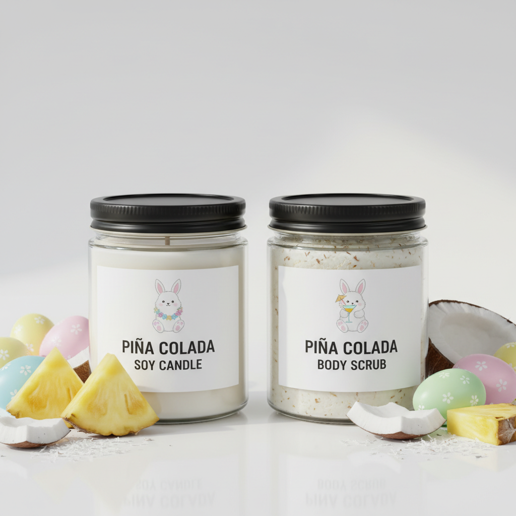 Piña Colada Easter Package Deal with candle and body scrub together